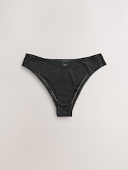 Print/Plain Brazilian Geo Lace Trim Knickers 4 Pack - Image 5 of 9