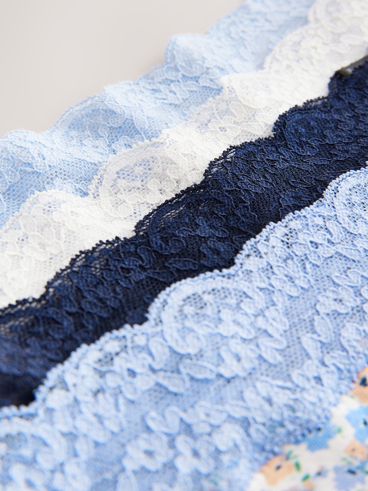 Blauw gebloemd - 4 Kanten slips - Image 12 of 12