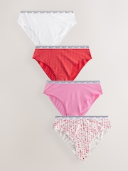 Valentines High Rise High Leg Logo Knickers 4 Pack - Image 1 of 10