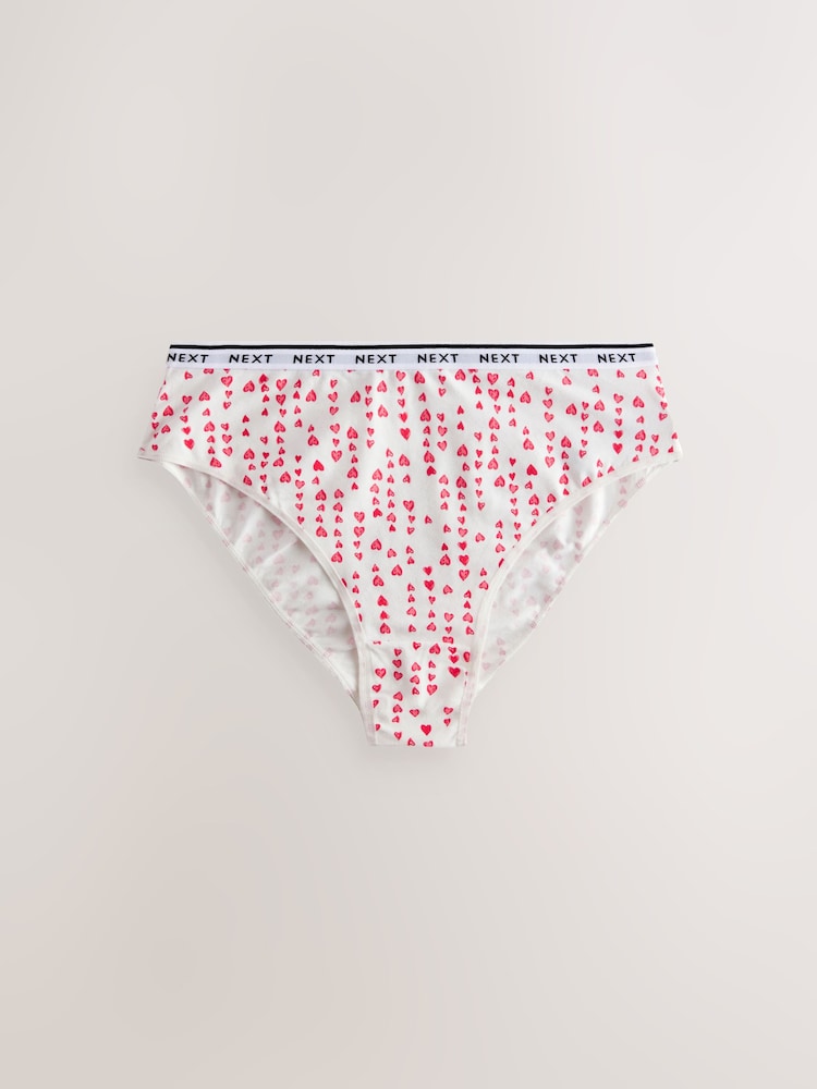 Valentines High Rise High Leg Logo Knickers 4 Pack - Image 2 of 10