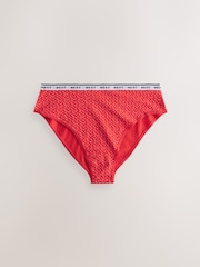 Valentines High Rise High Leg Logo Knickers 4 Pack - Image 4 of 10