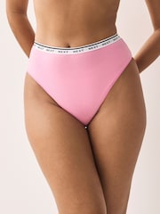 Valentines High Rise High Leg Logo Knickers 4 Pack - Image 8 of 10