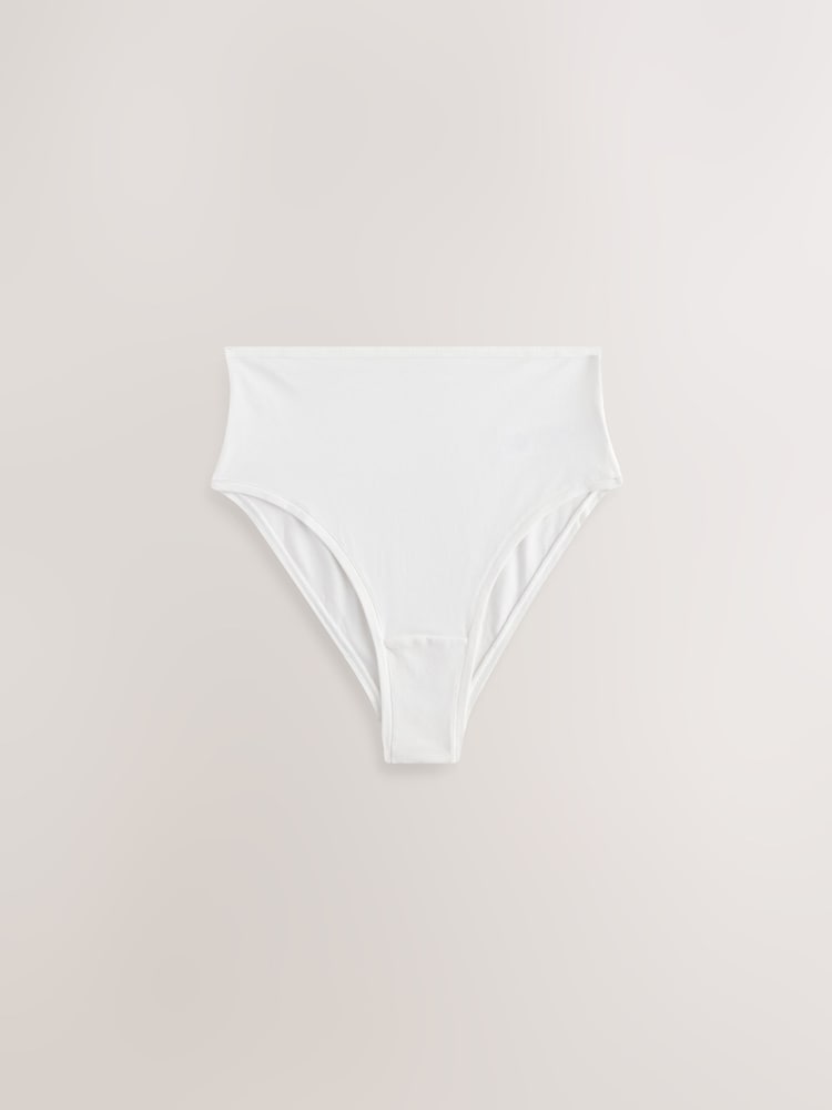Navy/Pink/Cream High Rise High Leg Thong Modal Logo Ultimate Comfort Knickers 4 Pack - Image 3 of 7