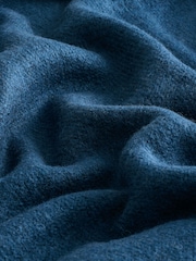 Blue Indigo Relaxed Fit Hooded Knitted Jumper Dress with Wool - Image 7 of 8