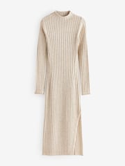 Gold Rochelle Humes Sparkle Ribbed Midi Knitted Jumper Dress - Image 6 of 8