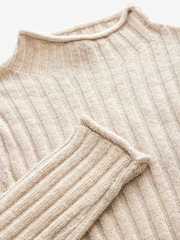 Gold Rochelle Humes Sparkle Ribbed Midi Knitted Jumper Dress - Image 7 of 8