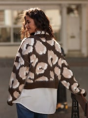Animal Neutral Soft Touch Brushed Shirt Layer Knitted Jumper - Image 4 of 8