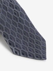Navy Blue Diamond Signature Made In Italy Tie - Image 3 of 3