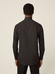 Black Regular Fit Cutaway Collar Easy Care Smart Shirt - Image 2 of 7