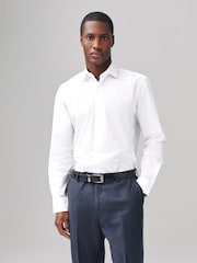 White Regular Fit Cutaway Collar Easy Care Smart Shirt - Image 1 of 9