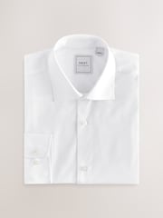 White Regular Fit Cutaway Collar Easy Care Smart Shirt - Image 7 of 9