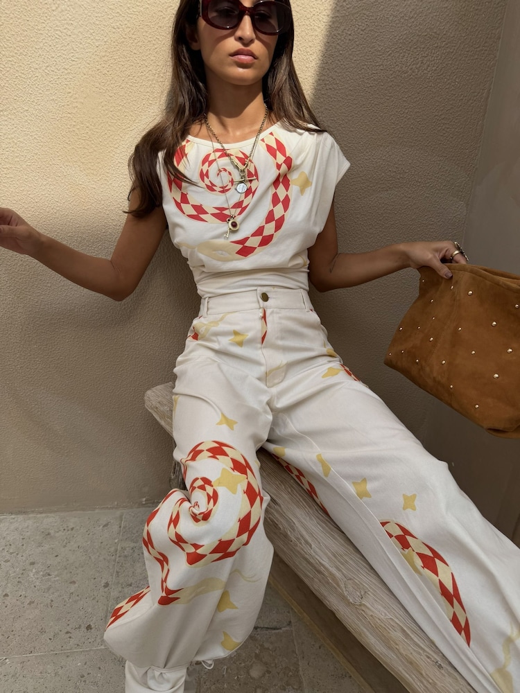 Never Fully Dressed White Snake Asymmetric Top - Image 2 of 5