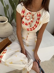 Never Fully Dressed White Snake Asymmetric Top - Image 5 of 5