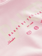 Baker by Ted Baker Oversized Back Print Hoodie - Image 9 of 9