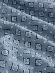 Blue Tile Print Regular Fit Easy Care Oxford Shirt - Image 7 of 7