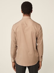 Neutral Marl Regular Fit Button Down Easy Iron Oxford Shirt - Image 3 of 8