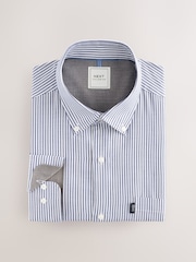 Bleu Bengal - Chemise Oxford boutonnée repassage facile - Image 6 de 8