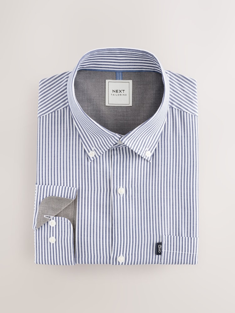 Bleu Bengal - Chemise Oxford boutonnée repassage facile - Image 6 of 8