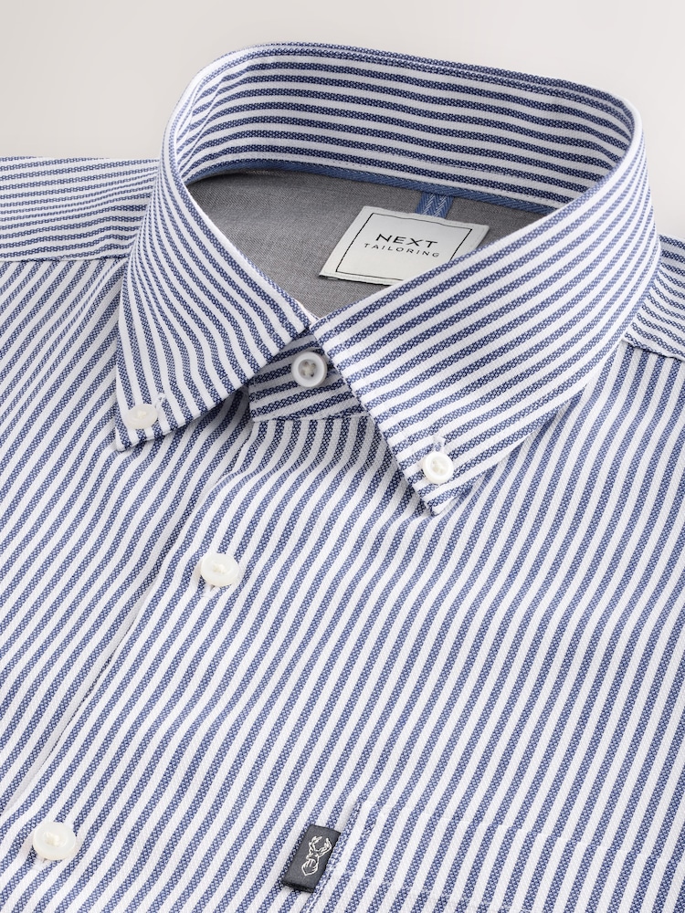 Bleu Bengal - Chemise Oxford boutonnée repassage facile - Image 7 of 8
