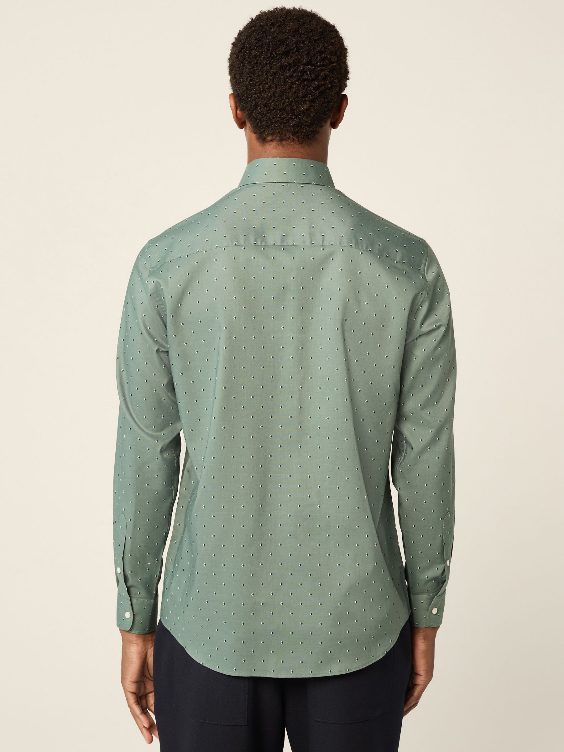 Buy Seafoam Green Geometric Regular Fit Easy Iron Button Down Oxford Shirt  from the Next UK online shop