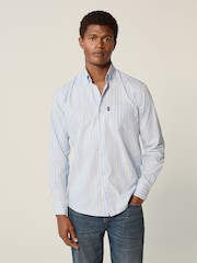 Blue/Orange Regular Fit Easy Iron Button Down Oxford Shirt - Image 1 of 8