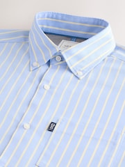 Blue/Orange Regular Fit Easy Iron Button Down Oxford Shirt - Image 7 of 8