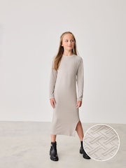 Baker by Ted Baker Stone Textured Midi Dress - Image 1 of 10