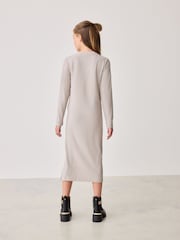 Baker by Ted Baker Stone Textured Midi Dress - Image 2 of 10