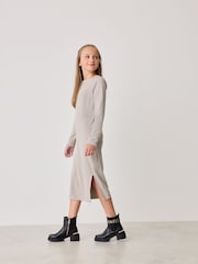 Baker by Ted Baker Stone Textured Midi Dress - Image 3 of 10