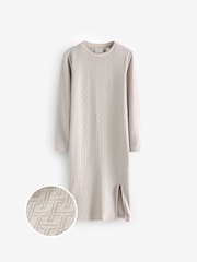 Baker by Ted Baker Stone Textured Midi Dress - Image 6 of 10