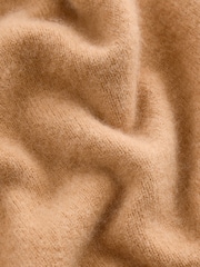 Camel Brown Premium 100% Cashmere V-Neck Knitted Jumper - Image 7 of 8