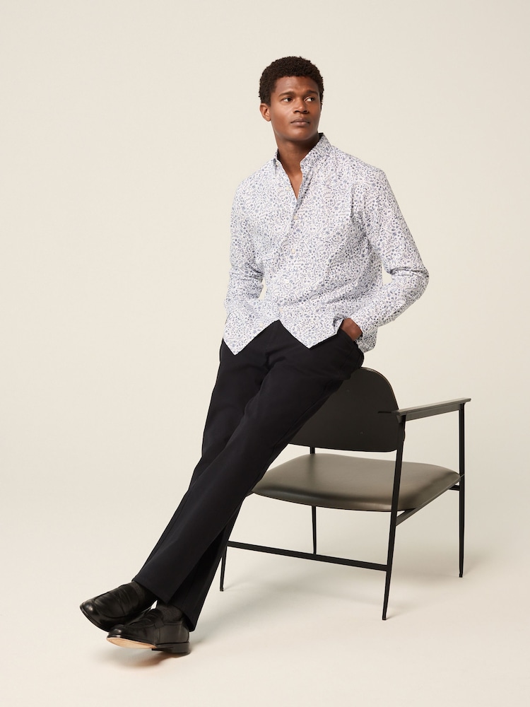 White/Blue Floral Regular Fit - Image 2 of 7