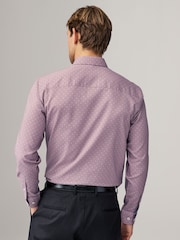 Pink Tile Print Regular Fit Easy Care Oxford Shirt - Image 2 of 8