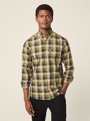 À carreaux Vert Buffalo - Chemise Oxford ajustée Easy Iron Button Down - Image 1 of 7