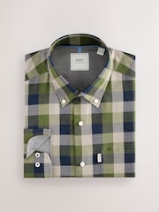 À carreaux Vert Buffalo - Chemise Oxford ajustée Easy Iron Button Down - Image 5 of 7