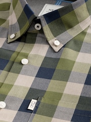 À carreaux Vert Buffalo - Chemise Oxford ajustée Easy Iron Button Down - Image 6 of 7