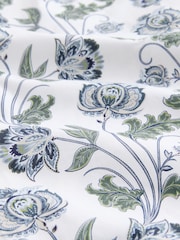 White/Multi Colour Floral Print Regular Fit 100% Cotton Single Cuff Formal Shirt - Image 8 of 8