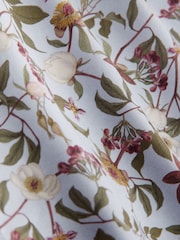 Purple Regular Fit Kew Collection 100% Cotton Floral Long Sleeve Single Cuff Shirt - Image 3 of 3