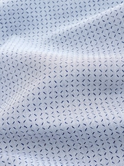 Navy Blue Geometric Print Cotton Blend Shirt - Image 8 of 8