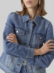 VERO MODA Blue Relaxed Fit Denim Jacket - Image 4 of 6