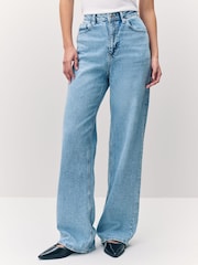 VERO MODA Blue Denim Wide Leg Jeans - Image 1 of 5