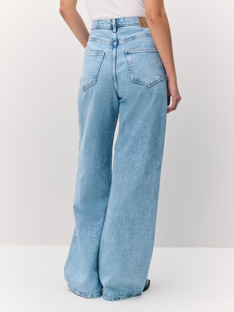 VERO MODA Blue Denim Wide Leg Jeans - Image 2 of 5