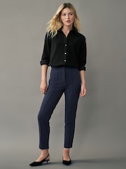 Navy Slim Sculpting Trousers - Image 1 of 8