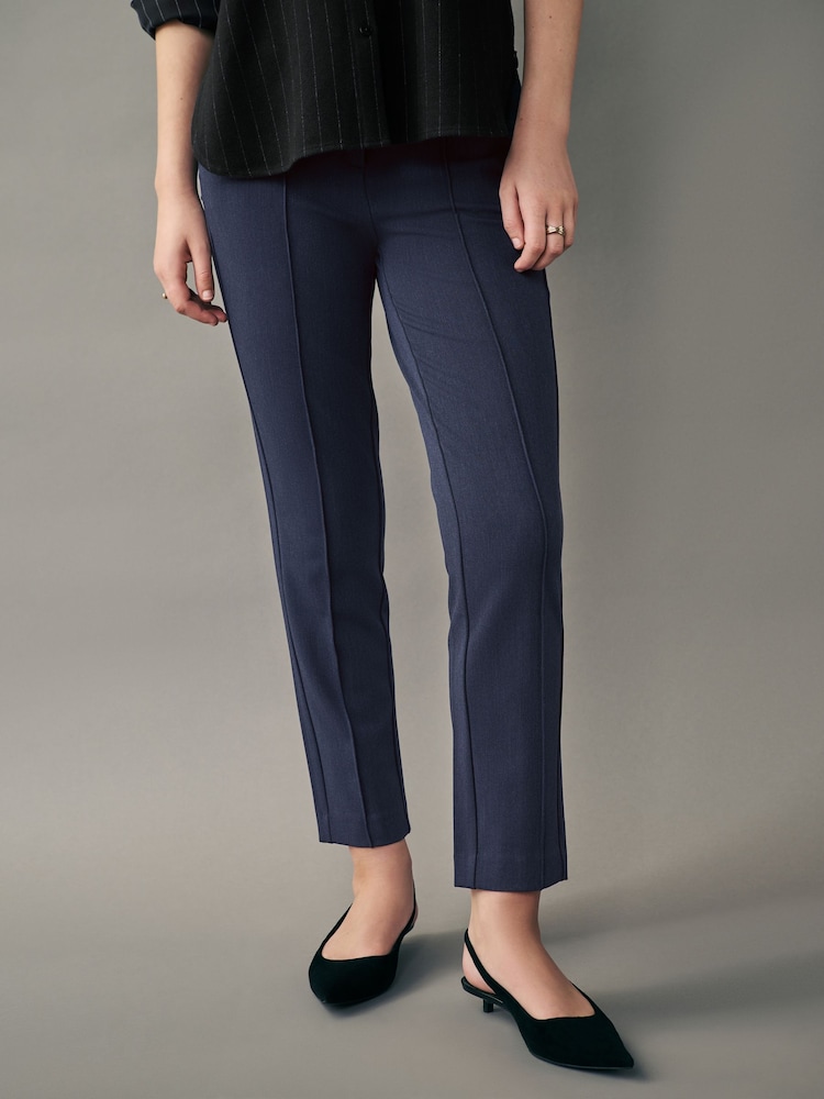 Navy Slim Sculpting Trousers - Image 2 of 8