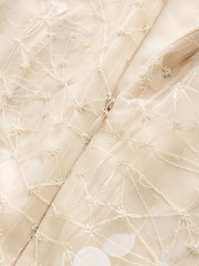 Cream Rochelle Square Neck Sequin Mini Dress - Image 8 of 8