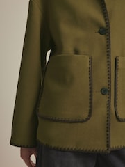 Оливково-зеленые - Вышитая куртка - Image 5 of 9