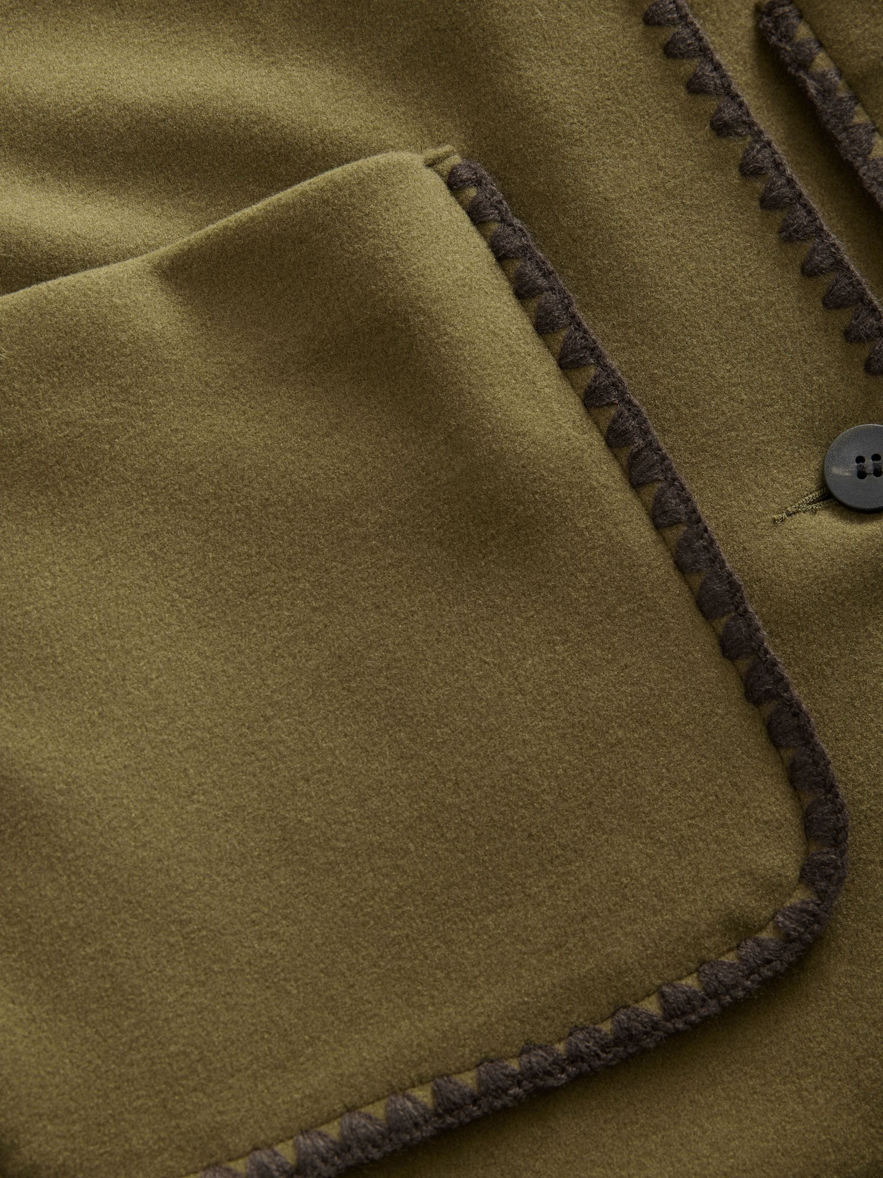 Buy Olive Green Embroidered Stitch Jacket from Next USA