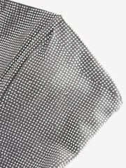 Silver Bandeau Rhinestone Sparkle Mini Dress - Image 6 of 9