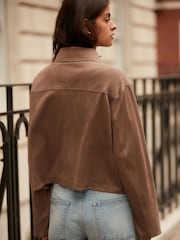 Brown Suedette Jacket - Image 3 of 8