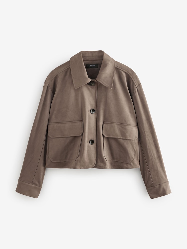 Brown Suedette Jacket - Image 6 of 8